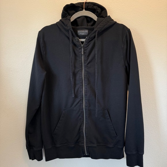 GOODLIFE Womens Full Zip Hoodie Black Size M Cotton Spandex Blend Made USA - Picture 3 of 14